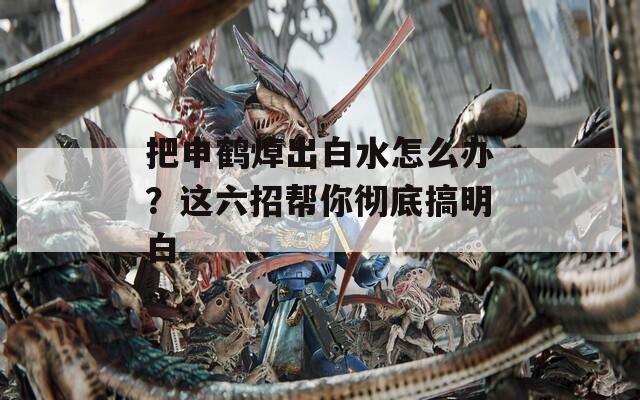 把申鹤焯出白水怎么办？这六招帮你彻底搞明白