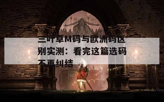 三叶草M码与欧洲码区别实测：看完这篇选码不再纠结