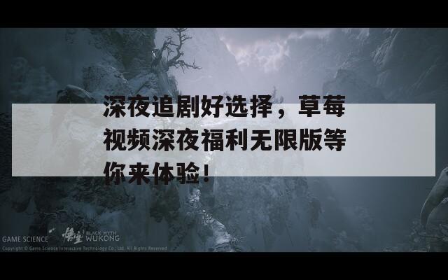 深夜追剧好选择，草莓视频深夜福利无限版等你来体验！
