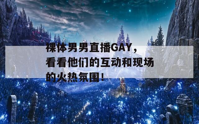 裸体男男直播GAY，看看他们的互动和现场的火热氛围！