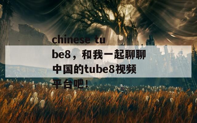 chinese tube8，和我一起聊聊中国的tube8视频平台吧！