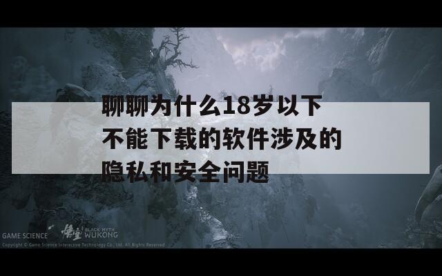 聊聊为什么18岁以下不能下载的软件涉及的隐私和安全问题