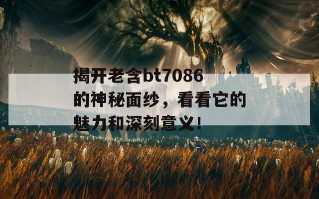 揭开老含bt7086的神秘面纱，看看它的魅力和深刻意义！