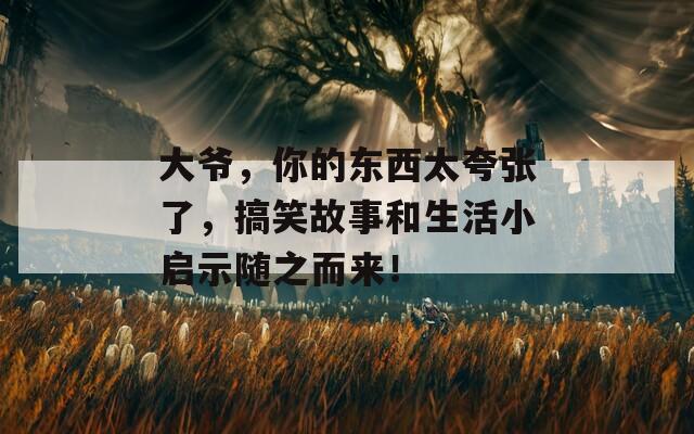 大爷，你的东西太夸张了，搞笑故事和生活小启示随之而来！