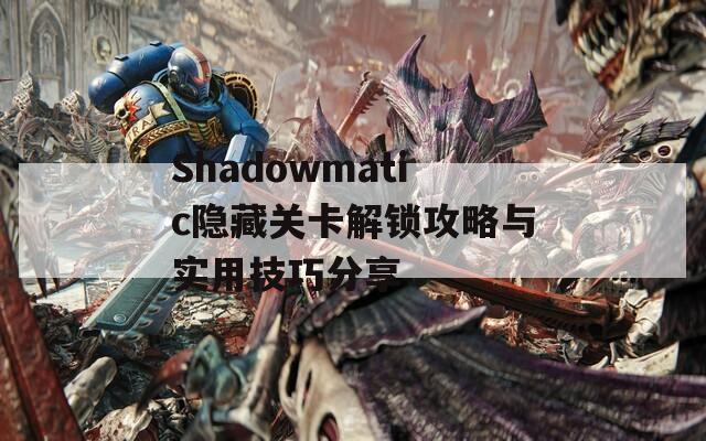 Shadowmatic隐藏关卡解锁攻略与实用技巧分享