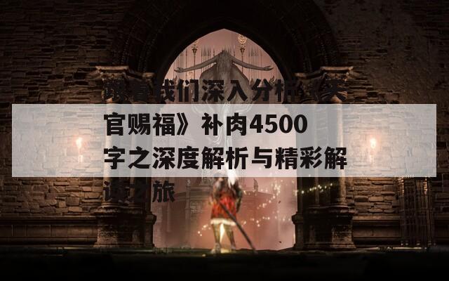 跟着我们深入分析《天官赐福》补肉4500字之深度解析与精彩解读之旅