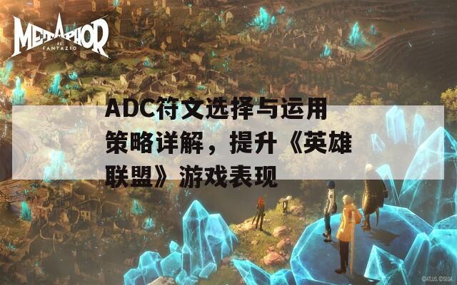 ADC符文选择与运用策略详解，提升《英雄联盟》游戏表现