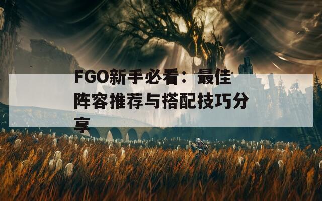 FGO新手必看：最佳阵容推荐与搭配技巧分享