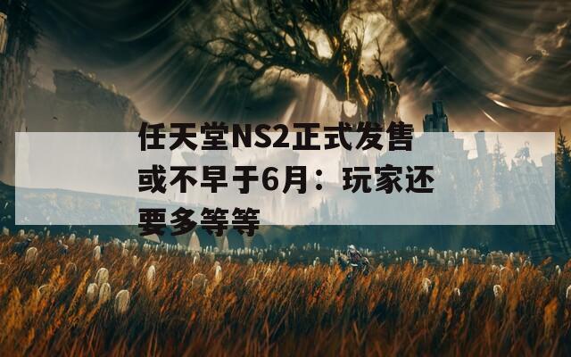 任天堂NS2正式发售或不早于6月：玩家还要多等等