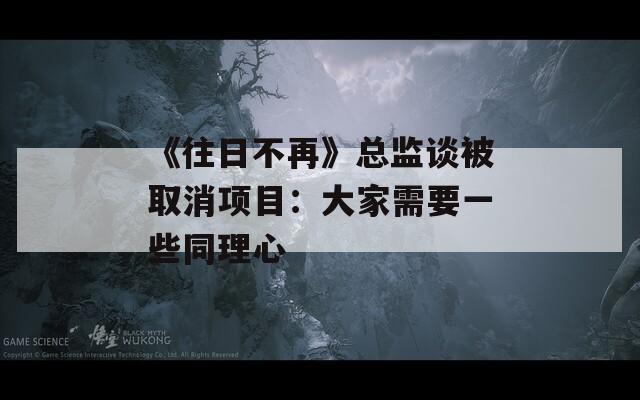 《往日不再》总监谈被取消项目：大家需要一些同理心