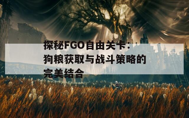 探秘FGO自由关卡：狗粮获取与战斗策略的完美结合