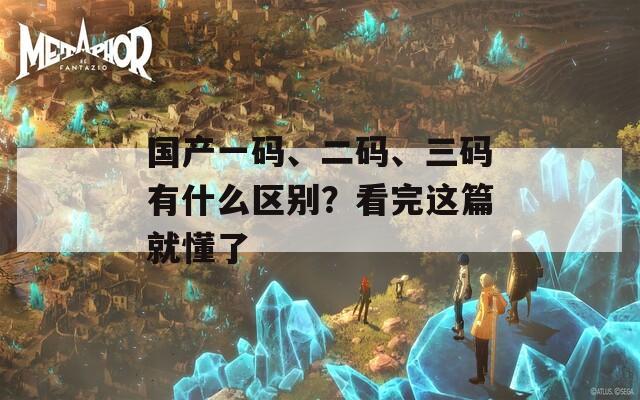 国产一码、二码、三码有什么区别？看完这篇就懂了