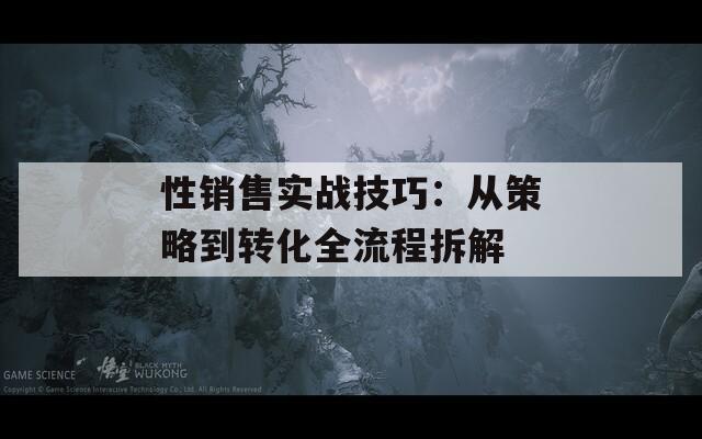 性销售实战技巧：从策略到转化全流程拆解