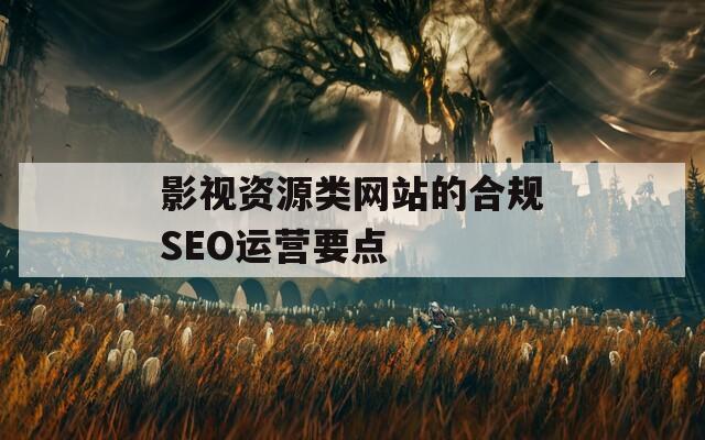 影视资源类网站的合规SEO运营要点