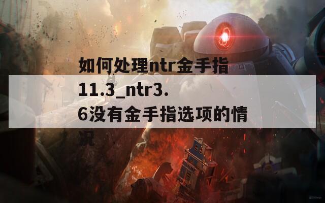 如何处理ntr金手指11.3_ntr3.6没有金手指选项的情况