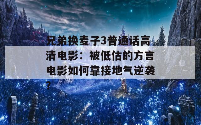 兄弟换麦子3普通话高清电影：被低估的方言电影如何靠接地气逆袭？