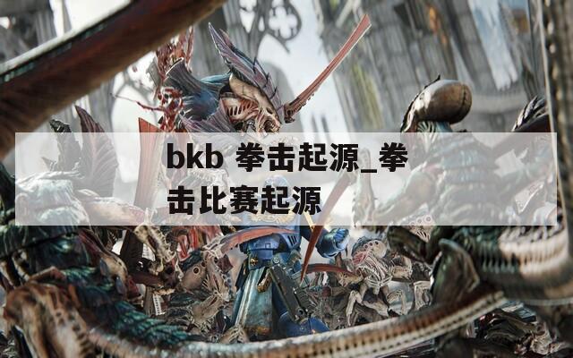 bkb 拳击起源_拳击比赛起源