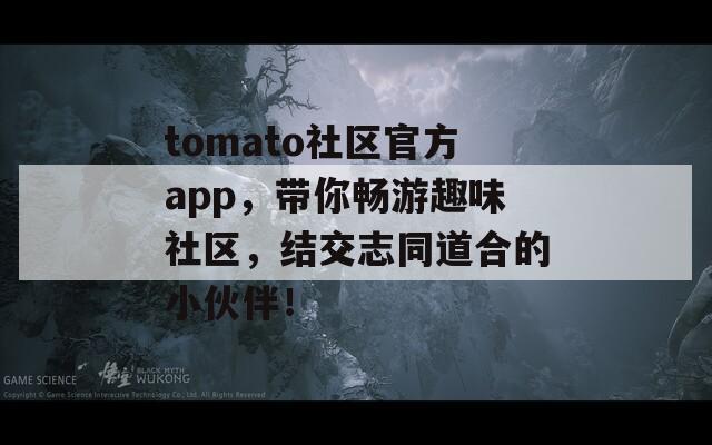 tomato社区官方app，带你畅游趣味社区，结交志同道合的小伙伴！