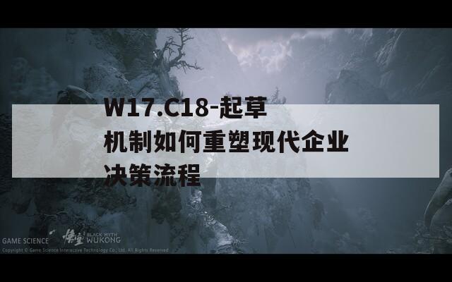 W17.C18-起草机制如何重塑现代企业决策流程