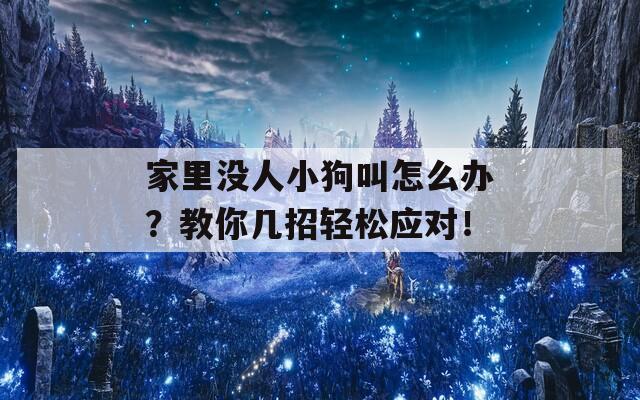 家里没人小狗叫怎么办？教你几招轻松应对！