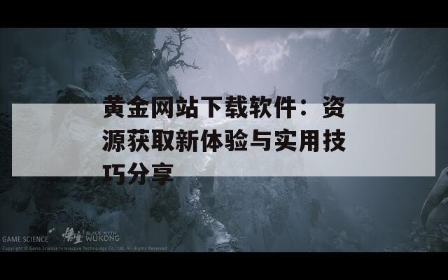 黄金网站下载软件：资源获取新体验与实用技巧分享