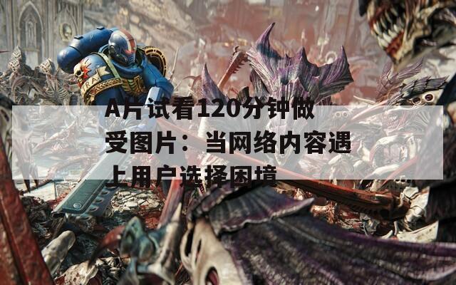 A片试看120分钟做受图片：当网络内容遇上用户选择困境