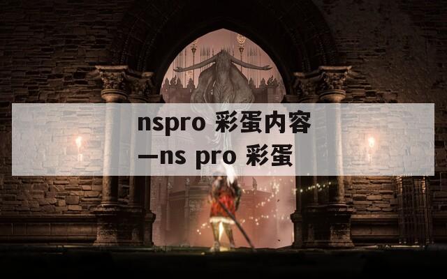 nspro 彩蛋内容—ns pro 彩蛋